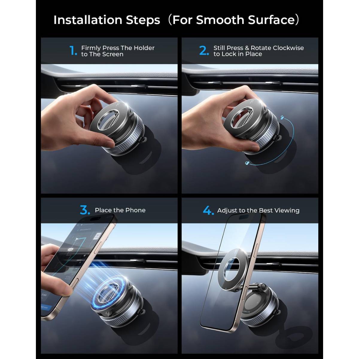 KIVONT™ MagSafe Car Mount (98LBS Suction)