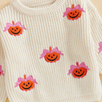 Pumpkin Knit Halloween Sweater