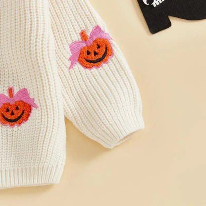Pumpkin Knit Halloween Sweater