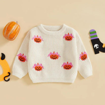 Pumpkin Knit Halloween Sweater